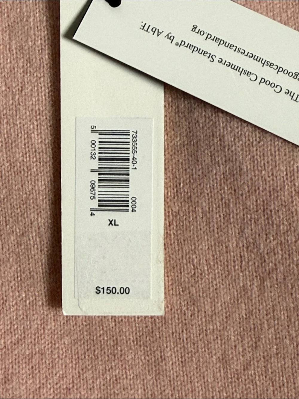 Men's Cashmere Crewneck Sweater in Soft Pink